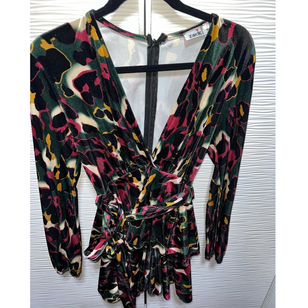 John Zack for Asos velvet mini dress